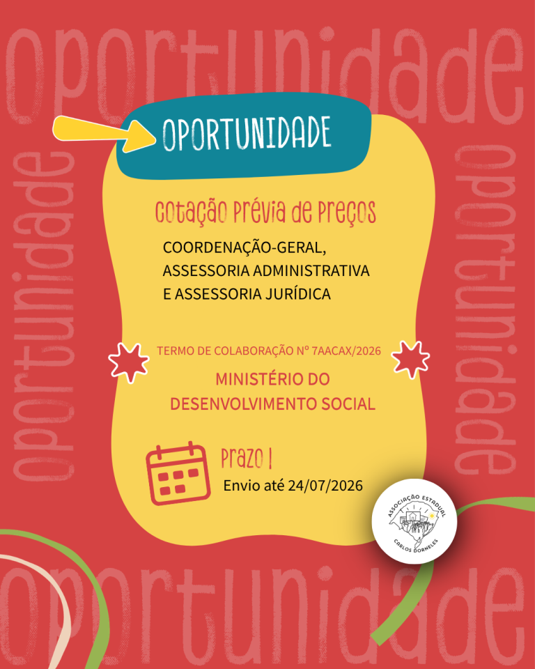 Cotação prévia de preços – Coordenação-Geral, Assessoria Administrativa e Assessoria Jurídica