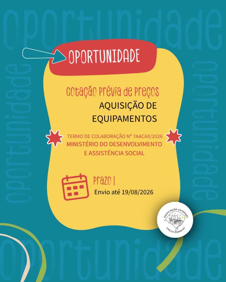 Cotação prévia de preços – Aquisição de Equipamentos para a gestão operacional